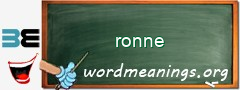 WordMeaning blackboard for ronne